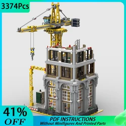 MOC Modular Construction Site City Construction Facilities Hanging Tower Building Blocks DIY Bricks Children Toy Birthday Gifts