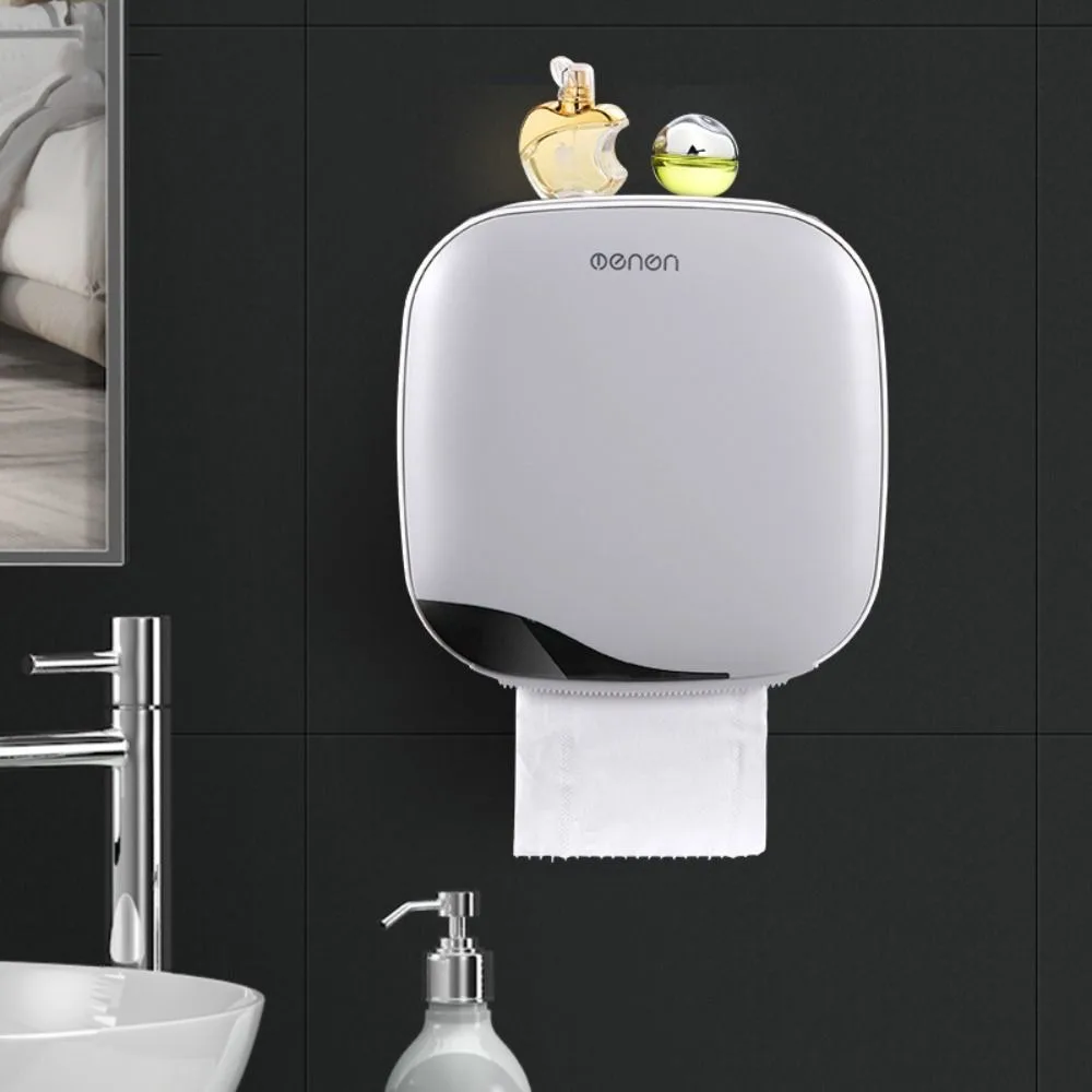 Wall-Mounted Toilet Tissue Box Large Capacity Napkin Container Paper Towel Holder Practical Multifunctional Bathroom Storage Box