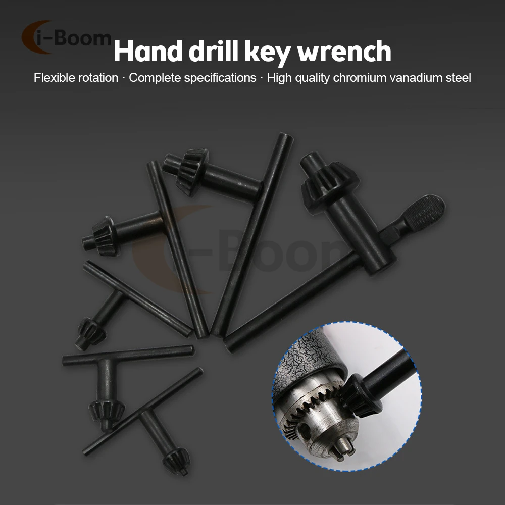 Electric Hand Drill Chuck Wrench Tool Chrome-vanadium Steel Part Drill Chuck Keys Hand Electric Drill Tools Lathe Accessories