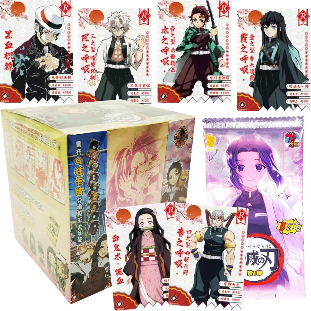 

Anime Demon Slayer Collection Cards Comic Character Fun Game Peripheral Battle Trading Flash Cards Children Board Toys Gifts