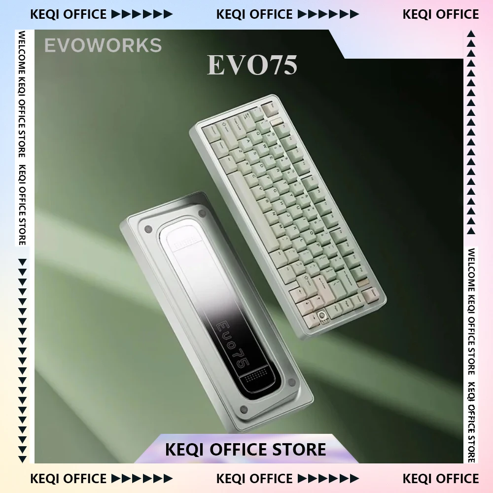 

New EVOWORKS EVO75 Mechanical Keyboard Aluminum Wireless 3-mode Hot-Swap RGB QMK/VIA Custom E-sports Keyboard PC Accessory Gifts
