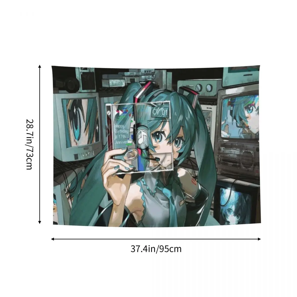 Hatsune Miku Tapestry Wall Hanging Tapestries for Bedroom Dorm Room Decor