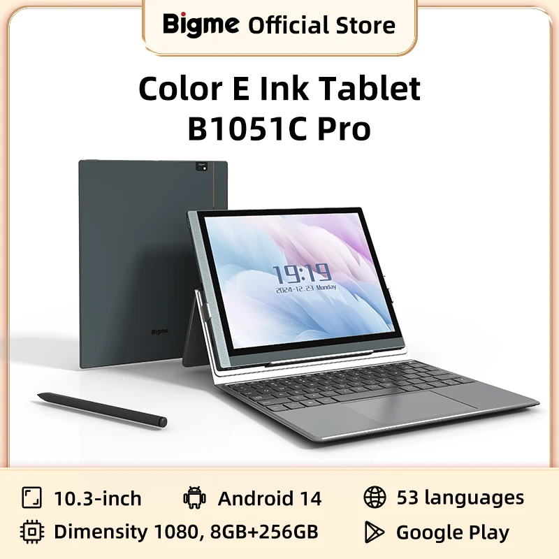 Bigme B1051C Pro 10.3 ''lecteur de livre lectronique couleur Eink Android 14 OS, dimension 1080, 8 + 256 go, tablette de livre lectronique 300PPI Ereader