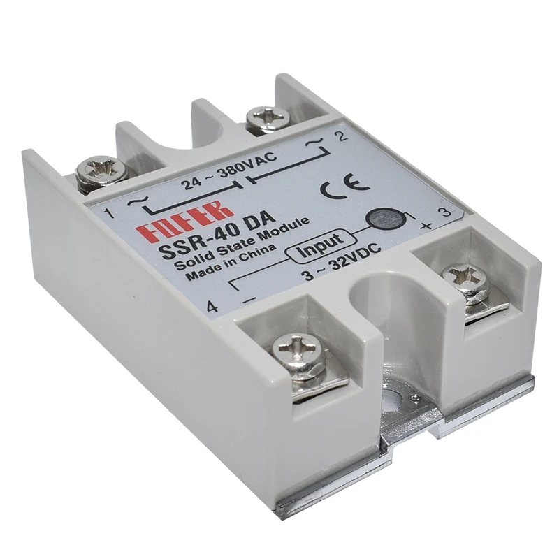 SSR-40 DA Solid State Relay DC to AC Solid State Relay Module For SSR-40DA Temperature Controller 24V-380V 40A 250V