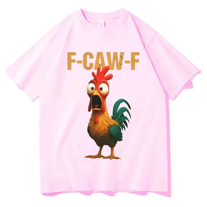 Men's Funny Rooster Graphic T Shirt Summer Casual F-CAW-F Humor Slogan Print Loose Short Sleeve Casual Streetwear Tee Tops DX012 view 5