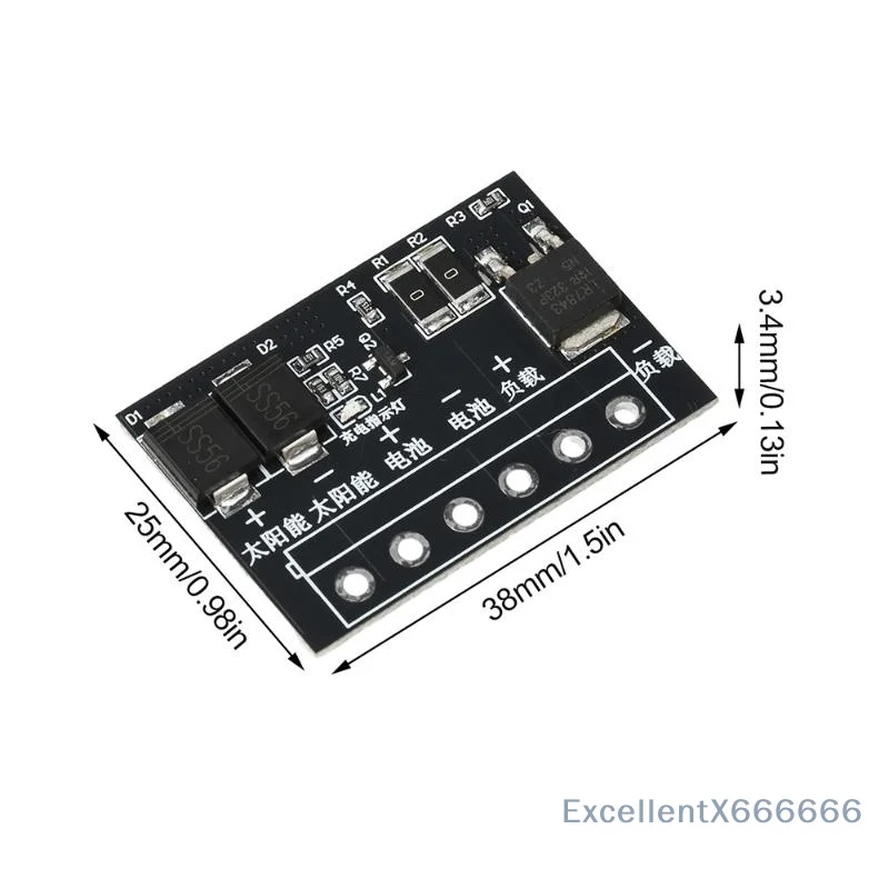 Obrázek 3: Solární ulice lehký ovládání modul stejnosměrný 6-45V plně automatický LED lehký regulátor pro outdoorové silnice solární osvětlení systém