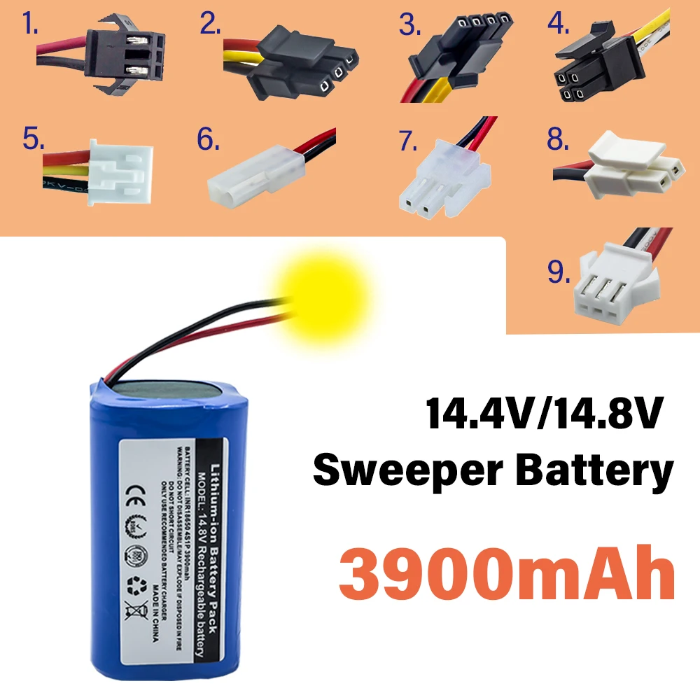 4S1P 14,8 В 3,9 Ач аккумуляторная батарея для Xiaomi, Ecovacs, iBoto iLife, Chhuwi, Polaris, Kitfort, Genio, Litroux, DIBEA подметального робота