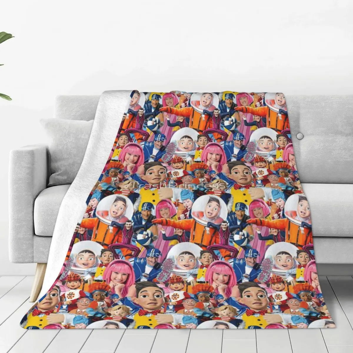 Lazy Town Blanket Bedspread On The Bed Soft Fluffy Soft Blankets On The Bed