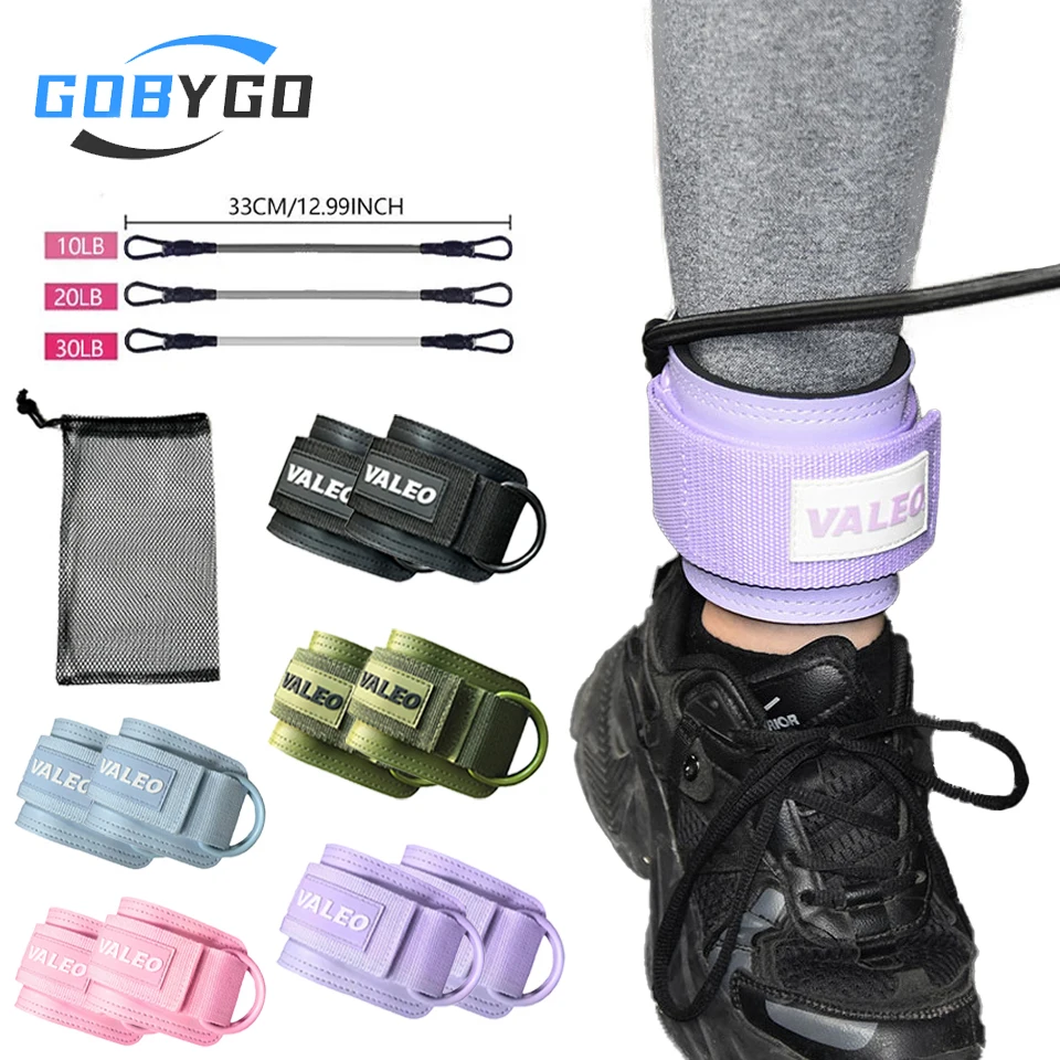 GOBYGO Yoga Exercise Tools Adjustable Fitness Ankle Buckles Gym Stretch Leg Bands Leg And Butt Trainer Fat Loss Sculpting Unisex