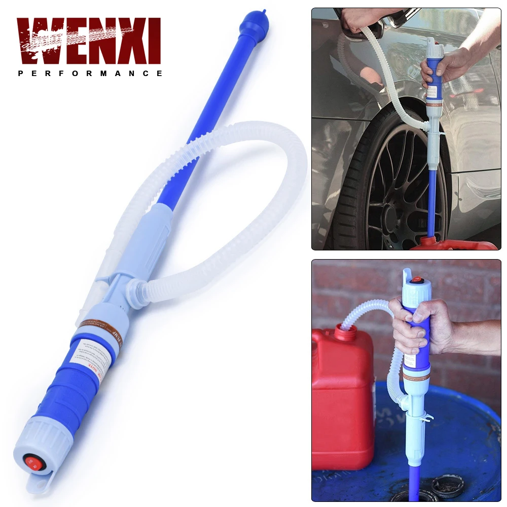 Multi-use Liquid Fuel Transfer Siphon Pump 1.5GPM High Flow Gasoline Diesel 2D Battery Power Operated Handheld Automatic