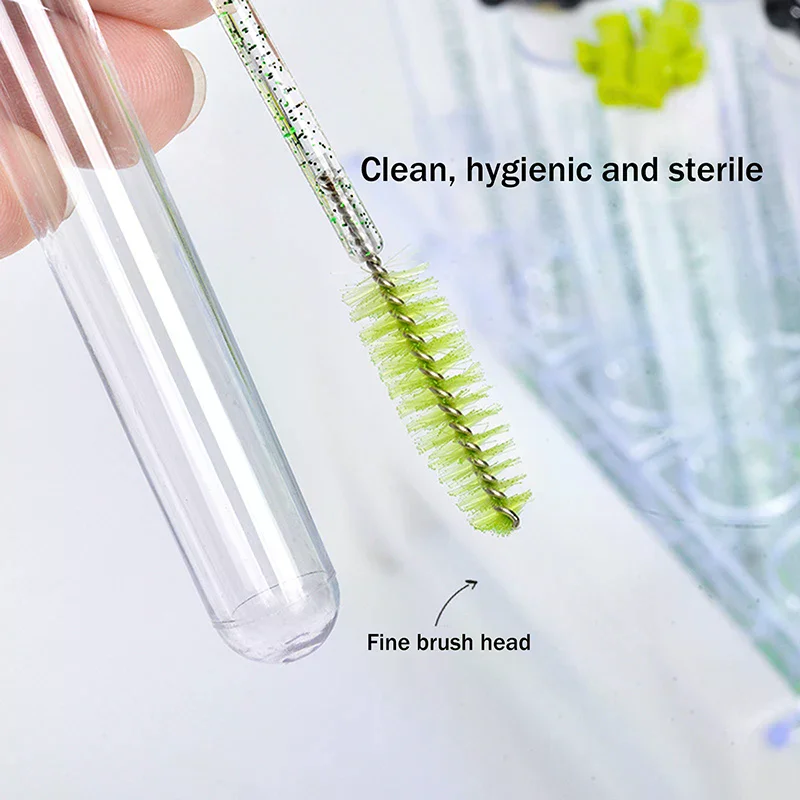 1/2/5 個かわいいパンダ竹まつげブラシチューブクリスタルラッシュマスカラワンド眉毛コームスプーリーアプリケーターメイクアップツール