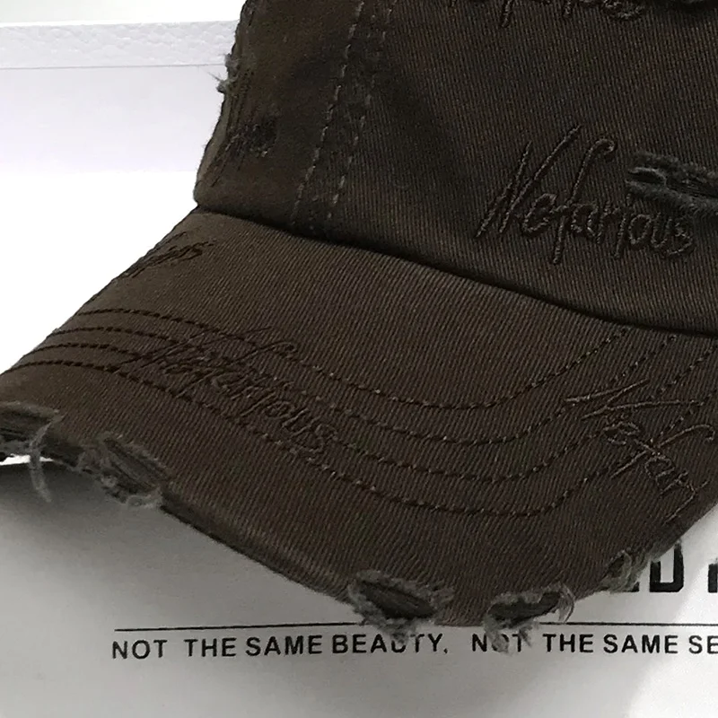 

Korean Sle Baseball Cap ex Spring Summer New Retro Hole Sun Protection Couple Soft Top Dubill Cap Cotton Casual Hat