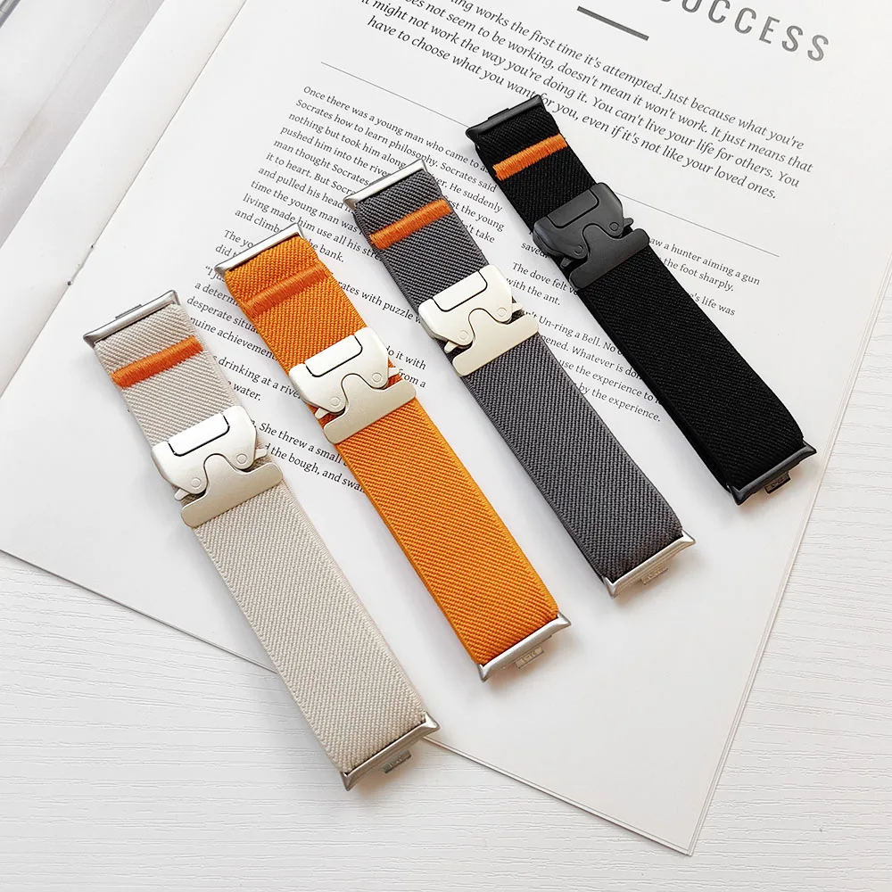 ナイロン弾性編組ナイロンストラップ Xiaomi Mi Band 9 Pro/Mi Band 8 Pro/Redmi Watch 5/Redmi Watch 4 に対応