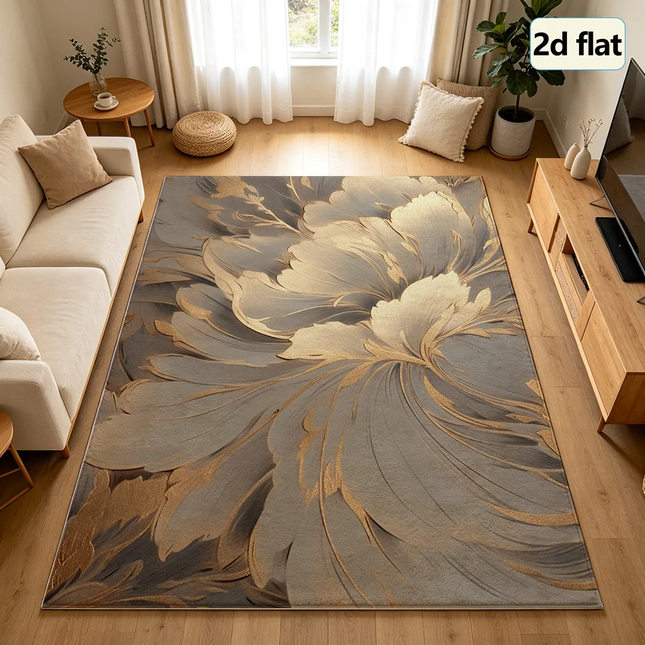 1-Piece Elegant Floral Pattern Rug, Soft and Comfortable, Easy to Maintain, Machine Washable, Indoor Floor Mat, Suitable for Placing under the Table, Suitable for Farmhouse-Style Homes, Suitable for Living Room, Bedroom, Dining Room, Entryway, Home Office, Home Decor.