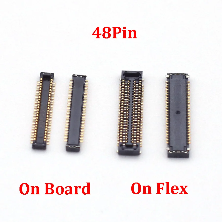 5Pcs 48Pin LCD Display Screen Flex FPC Connector On Motherboard For Samsung Galaxy A7 2018/ A750 A750F A9s A9200 /J8 Plus / J805