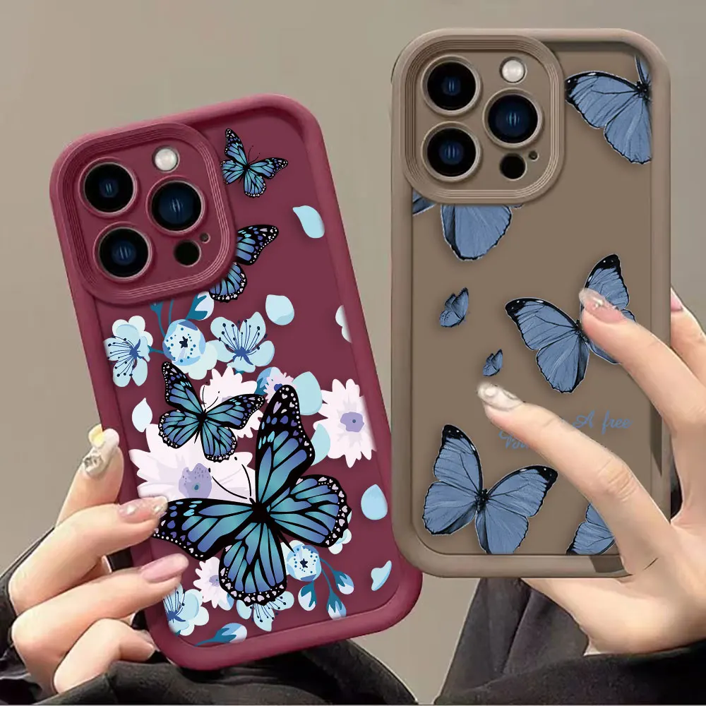 Aurora Pretty  Butterfly Phone Case For Honor 8X 9X X9 20 50 90 Y7A Y9 MAGIC 5 NOVA 9 Y70 Y7OS 9 SE PRO Case Funda Coque Shell