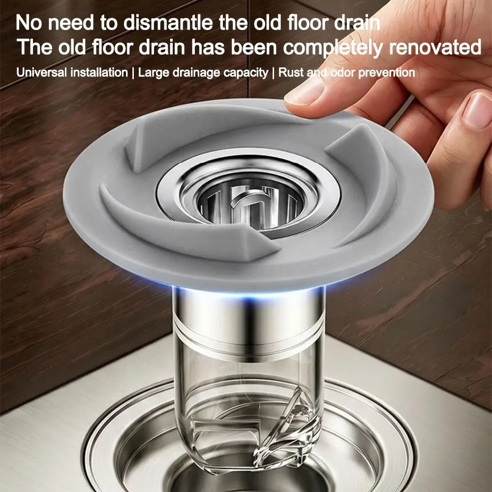 New Drain Core Odor Proof Insect Proof Sink Floor Drain Self Closing Removable Inner Strainer Floor Drain