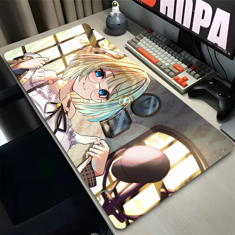 

Mouse Pad Laptop Rubber Extended Desktop Mat Computer Gamer Mousepad PC Hololive Watson Amelia Gaming Accessories Keyboard Pad