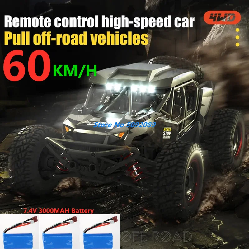 

60KM/H 4WD Electric High Speed RC Drift Car 2.4G 1:16 Remote Control Racing Car With LED Children Toy Crawler Truck Kid Boy Gift