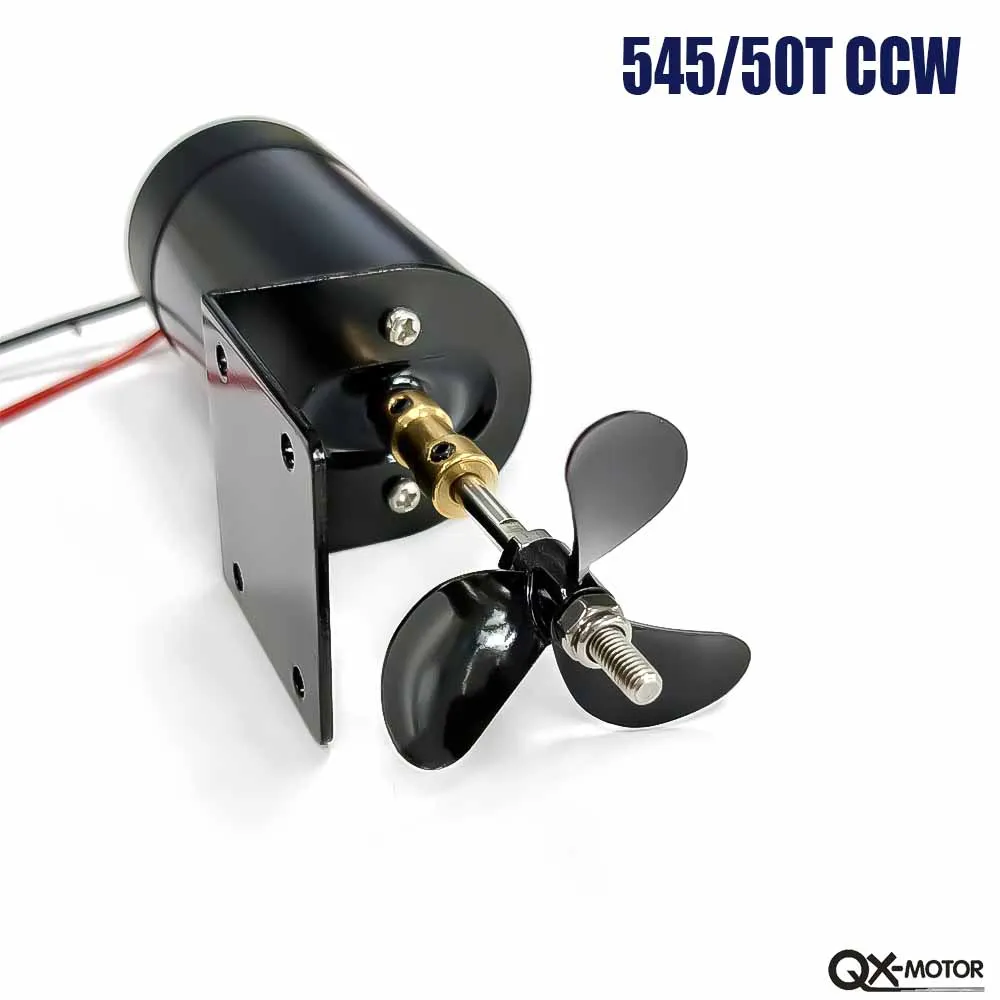 QX-MOTOR Underwater Thruster 545-50T  Brush Motor 12V-16V for Unmanned Boat Remote Control Boat Model