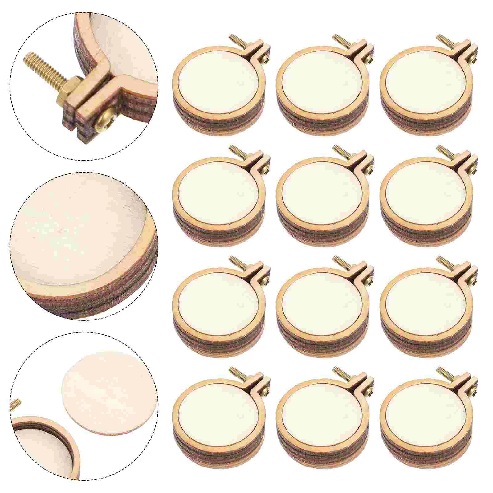 20 Sets Mini Embroidered Hoop Pendant Pendants Vintage Decor Embroidery Necklace Jewelry Making Materials Shape DIY Accessories