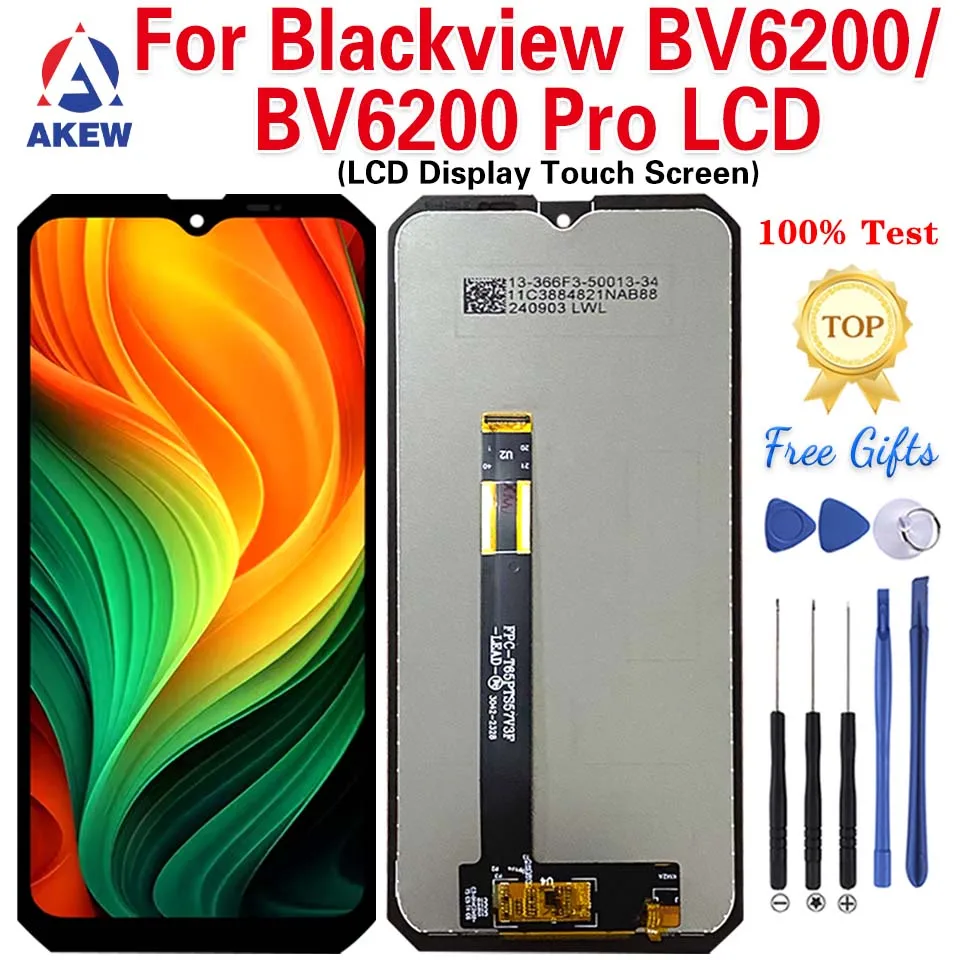 AKEW Original For Blackview BV6200 Pro LCD Display BLACKVIEW BV6200 Touch Screen BV6200Pro Digitizer Assembly Replacement Parts