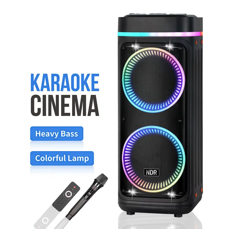 Cross-border Private Model New Dual Speakers Square Dance Speaker Bluetooth Connection Outdoor Audio Built-in Battery Audio Subw
