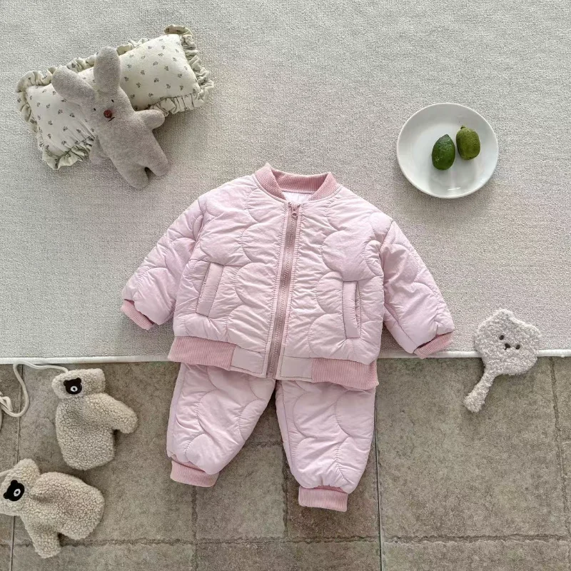 New Winter Baby Clothes Children Boys Thick Warm Jacket Pants 2Pcs/Set Kids Girls Clothing Set Infant Costume Toddler Tracksuits