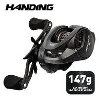 HANDING BFS Baitcasting Reel Lightweight 147g Carbon Reel Fishing Reel, 9+1 NMB Bearing, 6.4:1 Gear Ratio 4KG Max Drag for Trout