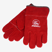 ANDELI 27cm Welding Gloves Metal Fabrication Forging High-Heat Work Heat Resistant Safety Gloves for MIG/TIG Welding