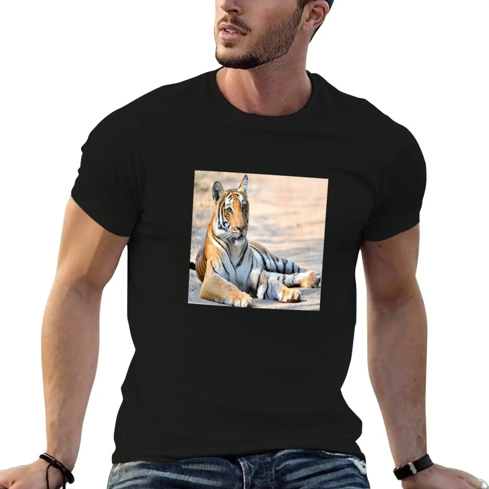 

100% Tiger 100% cotton shirts tshirt man Sweet t T-Shirt cotton