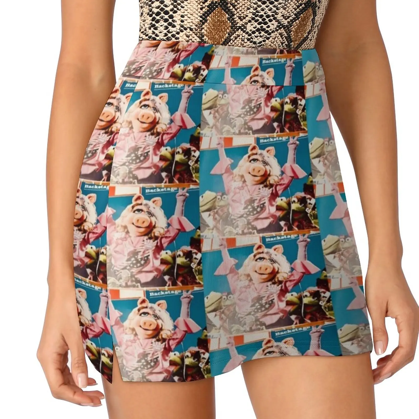 Miss Piggy For President! Women's skirt With Hide Pocket Tennis Skirt Golf Skirts Badminton Skirts Running skirts Miss Piggy