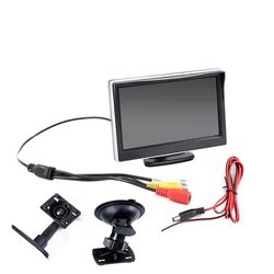 Car Monitor Screen for Parking Rear View Reverse Camera TFT LCD Display HD Digital Color 4.3 or 5 Inch PAL NTSC