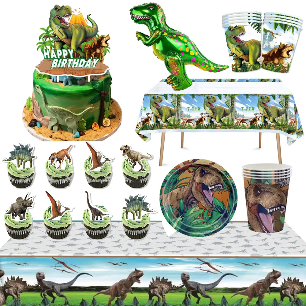 Dinozaur Cupcake Toppers Picks Dino dekoracje na ciasto chłopcy dzieci dinozaur tematyczne urodziny Baby Shower Party dinozaur zaopatrzenie firm