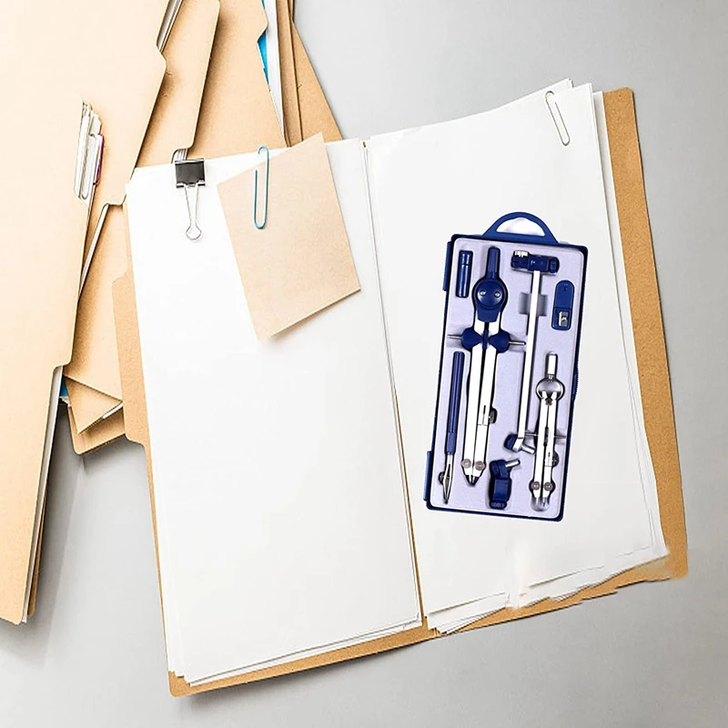 Elaboração bússola para Geometry Set, Geometry Tool, Math Drawing, Engineer Tool, 9 pcs