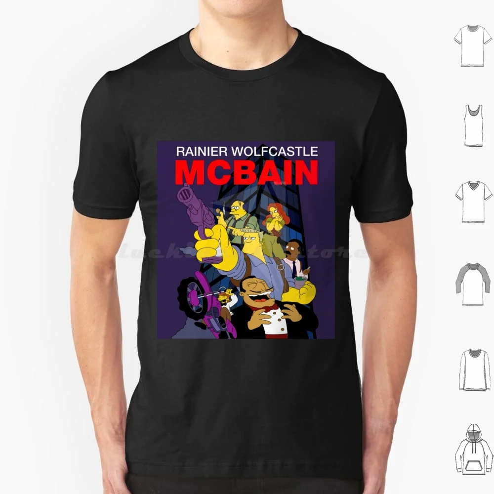 Mcbain T Shirt 6xl Cotton Cool Tee The Funny Homer Meme Bart Lisa Cartoon 90s Marge Tv Green Homer Maggie Smoke 420 Can I