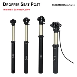 DNM Dropper Seat Post Bike MTB 30.9/31.6mm Aluminum Alloy Remote Control Hydraulic Bicycle Adjustable Seatpost