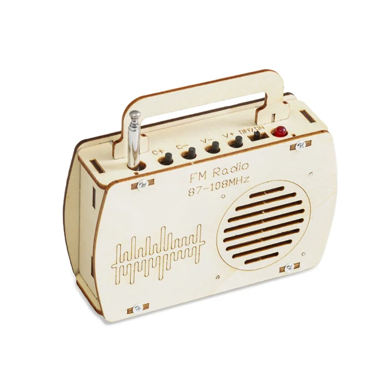 【Ceda de preço! !】DIY Kit de rádio FM Projeto científico de madeira Modelo Escola Educacional Diversão Projeto de física