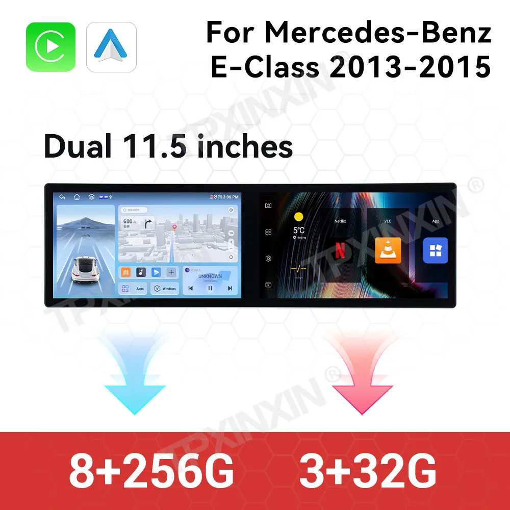 For Mercedes-Benz E-Class 2013-2015 Android Car Radio Multimedia Video Carplay Autoradio Stereo GPS Navigation Head Unit