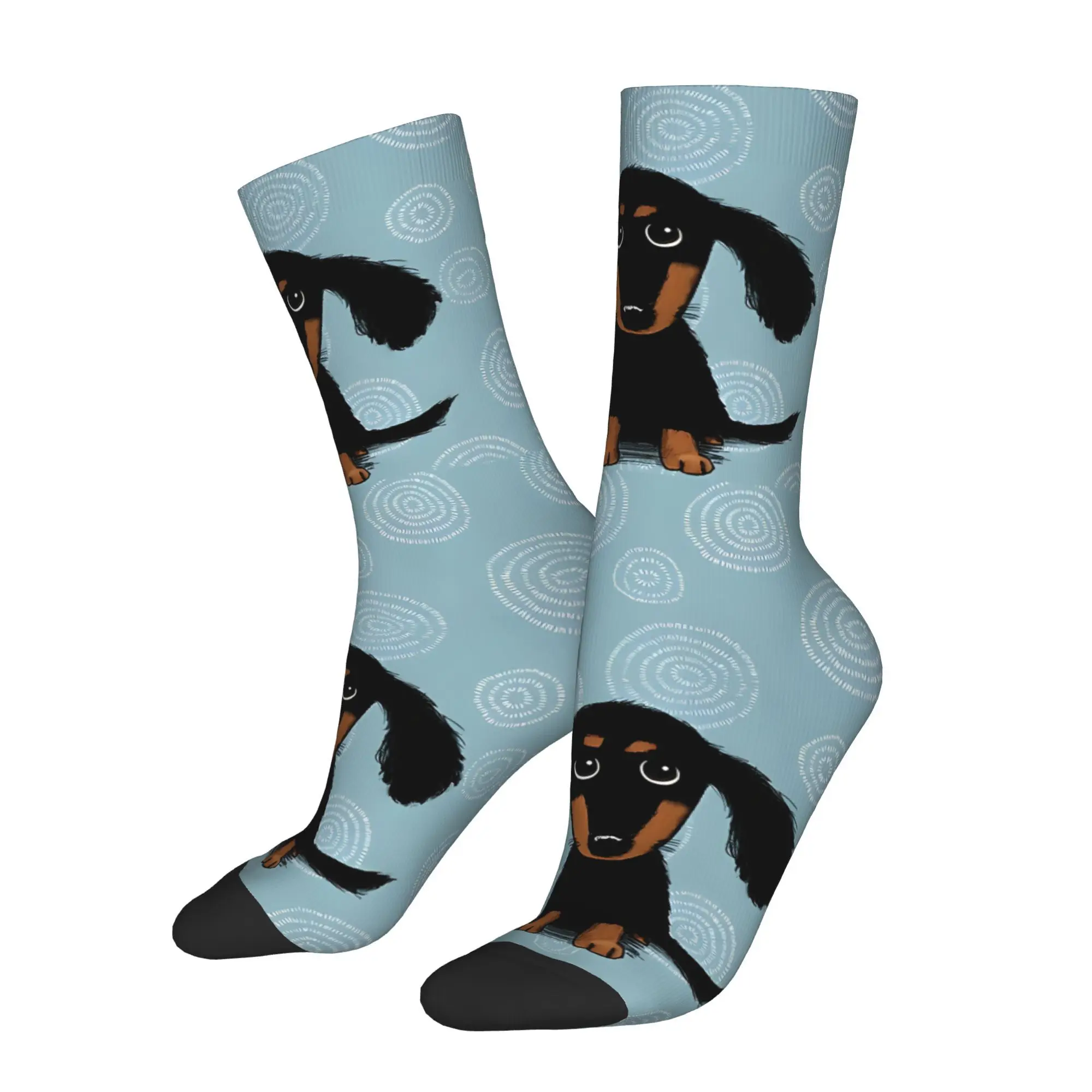 

Funny Sock for Men Longhaired Dachshund Hip Hop Harajuku Happy Quality Pattern Printed Crew Sock Casual Gift