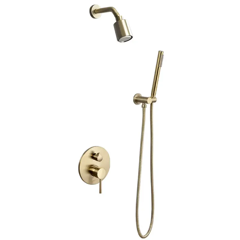 

All-copper hotel bathroom Concealed shower Shower in wall shower set Hot and cold faucet Hidden