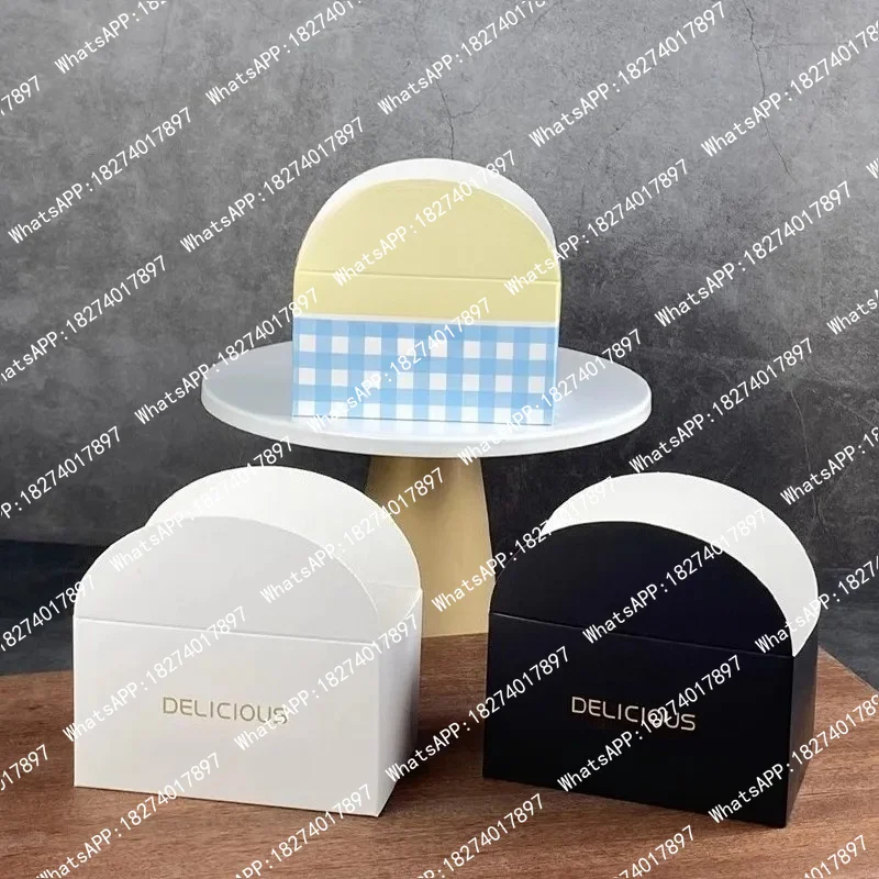 50pcs Croissant Sandwich Box Kraft Paper Baking Food Bread Donut Packaging Box for Bakery Breakfast Lunch Supplies