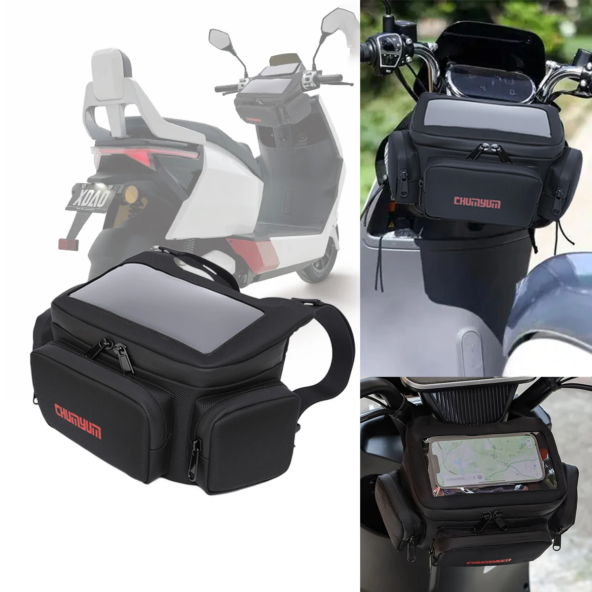 

Сумка на руль мотоцикла, водонепроницаемая сумка для хранения телефона, дорожная сумка для хранения мотоцикла, передняя сумка на ручку для электрического скутера