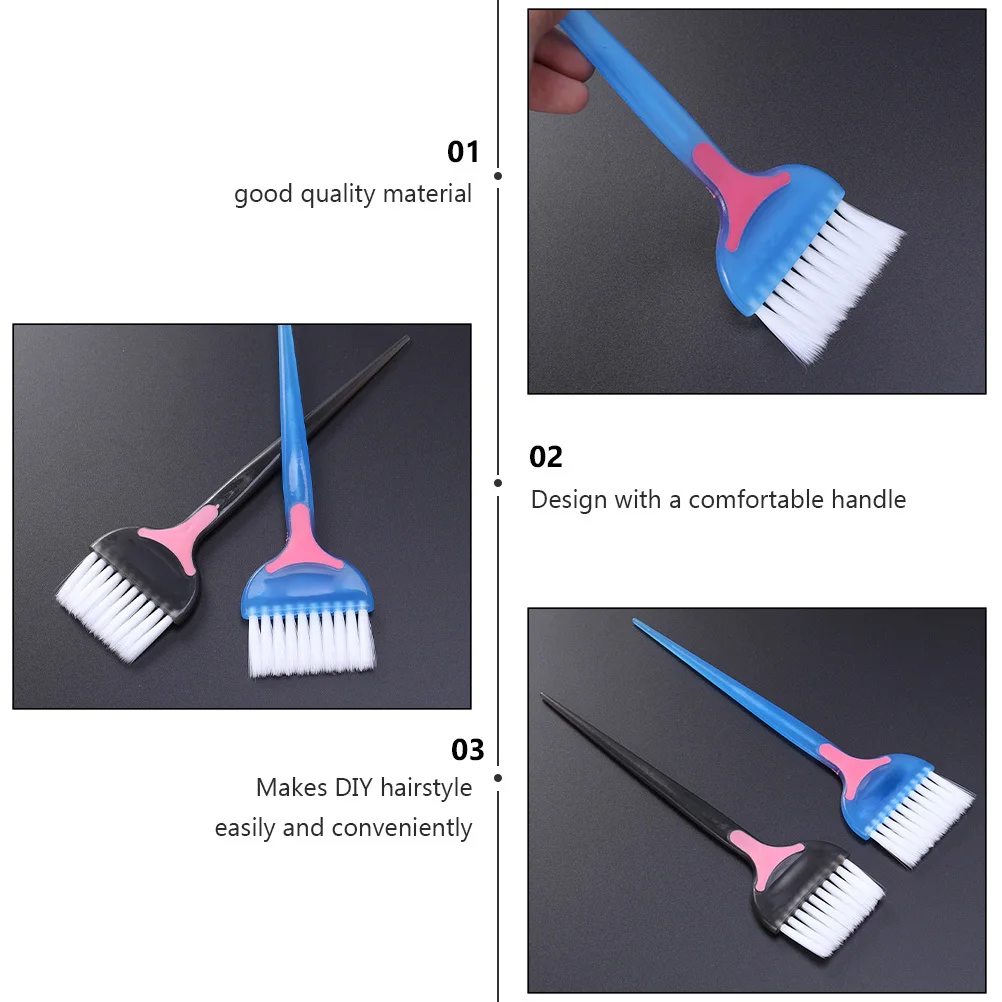 4 шт., кисть для окрашивания, длинная ручка, удобная ручка, легкий для DIY, инструмент для окрашивания волос, аксессуары для салона, аппликатор для краски для волос