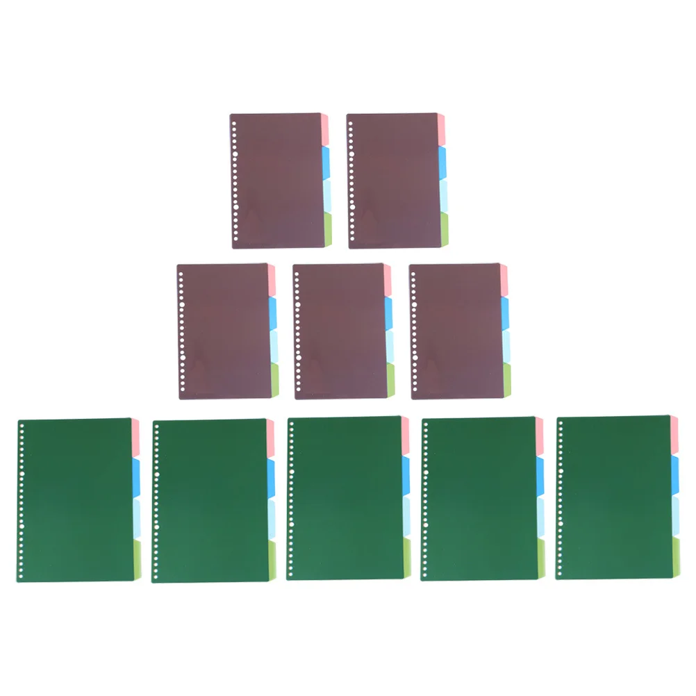 

10 комплектов индексных разделителей, яркие цветные пластиковые вкладки для переплета для блокнота, блокнота, офисных документов, маркеры страниц
