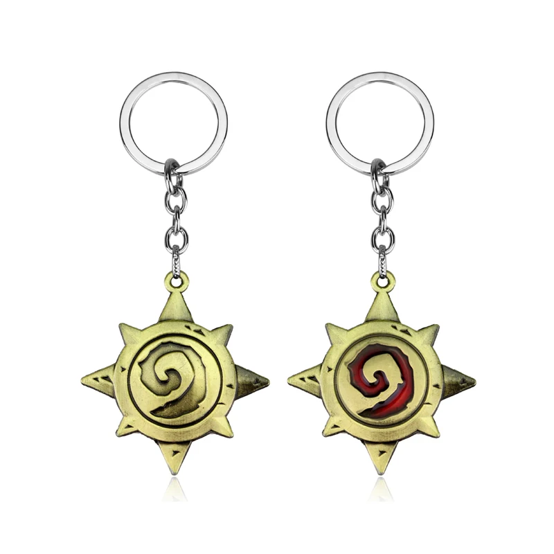World of Warcraft Hearthstone-monedas redondas de cristal para libros, colgante de tendencia con personalidad, llavero Punk Premium, regalos