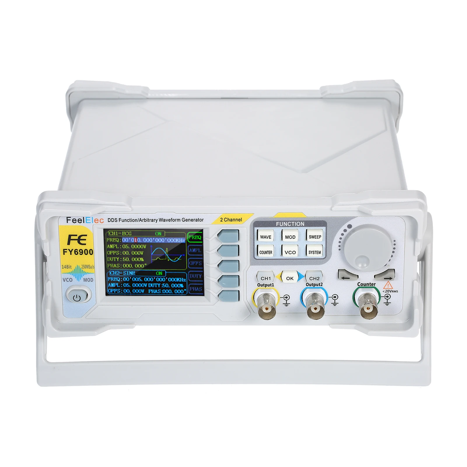 FY6900 100MHz Function Signal Generator DDS Dual-channel Function Signal/Arbitrary Waveform Generator Pulse Signal Source