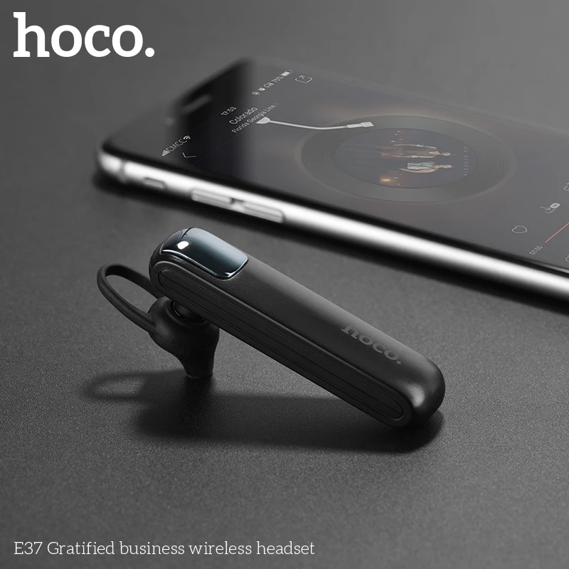 HOCO E37 Business Bluetooth Earphone Wireless Handsfree English Headphones Long time Standby Headset With Mic For iPhone Xiaomi - Image 4