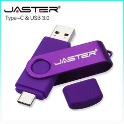 JASTER bellek USB ile salida USB 3.0 y tipi C flash sürücü 2 en 1 de gran velocidad, kalem sürücü disponible en 4GB 8GBOTG novedad