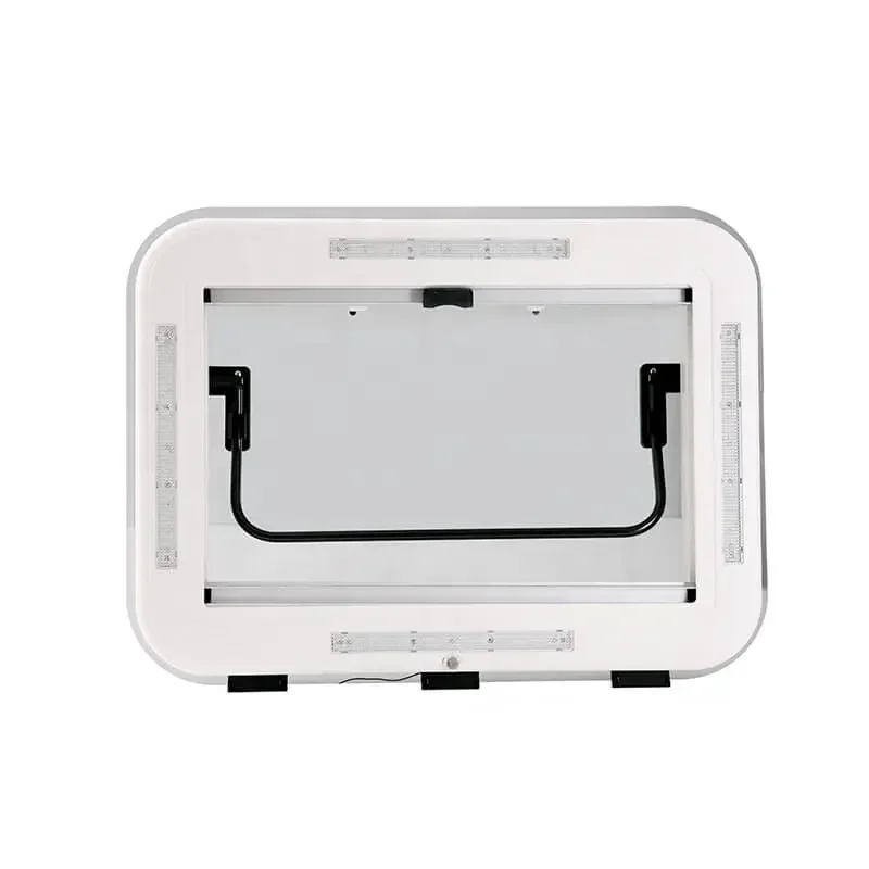 800x500mm LED Skylight Roof Window Hatch for RV Caravan Motorhome Aluminium Material with Anti-Insect Net And Sunshade